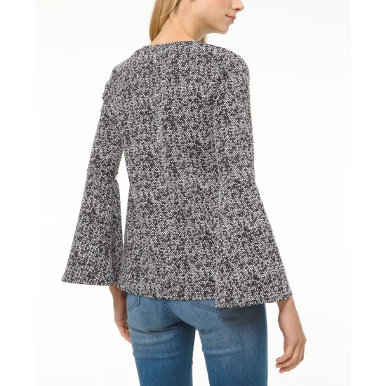  Marled Embellished Sweater (Silver, Small)