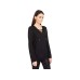 MICHAEL  Petite Waffle Lace-Up Tunic, Black, Medium