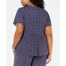  Plus Size Wave Mosaic Border Top Multi Color 3X