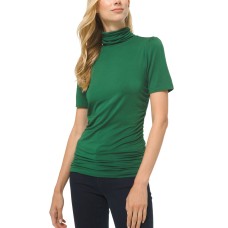 Michael Michael Kors Turtleneck Top, Regular & Petite Sizes (Green, X-Small)