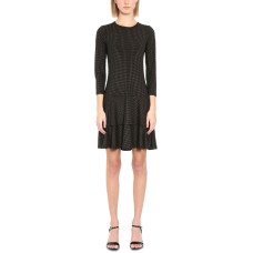 MICHAEL Michael Kors Women’s  Metallic-Dot Flounce-Hem Dress (Gray, X-Large)