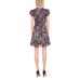 Michael  Women's Zinnia Ruched Mini Dress in Azalea, Dark Pink, 2X-Large