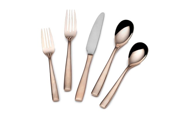  Delano Rose Gold 5 Piece Flatware Set 5203238
