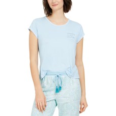 Muk Luks Women's Contrast Stitch Short Sleeves Pajama Top