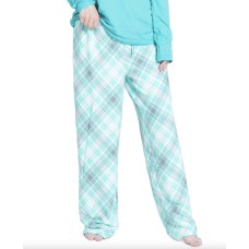 Muk Luks Women’s Soft Knit Pajama Pants (Blue, Small)
