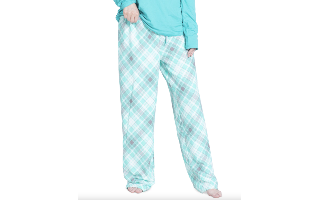  Women’s Soft Knit Pajama Pants (Blue, Small)