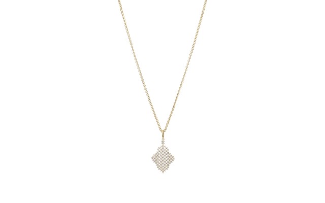  Lattice Pendant Necklace, 32″
