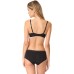  Women’s Pristine Push Up Plunge Convertible Underwire Bra (Black, 36C)