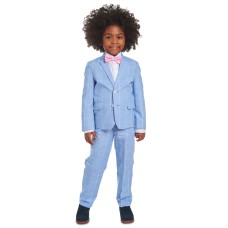 Nautica Little Boys 4-Pc. Blue Windowpane Suit Sets