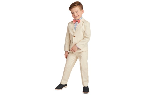  Little Boys 4-Pc. Fine Twill Suit Sets, Natural, 4