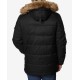  Men’s Big & Tall Quilted Hooded Parka, Black, 3X