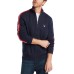  Men’s Blue Sail Full-Zip Racing Stripe Sweater, Navy, XL