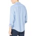  Men’s Classic-Fit Solid Linen Shirt, Blue, 2XL