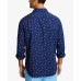  Men’s Mini Flag-Print Shirt (Navy, XXL)