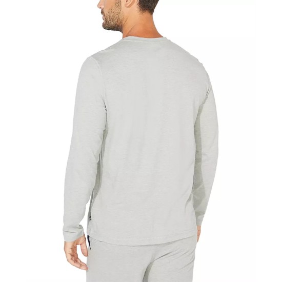  Men’s Soft, Breathable Long Sleeve Henley Pajama Shirt