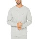  Men’s Soft, Breathable Long Sleeve Henley Pajama Shirt