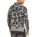 NC International Concepts Men’s Leopard Sweater Hoodie Sweater, Gray, M