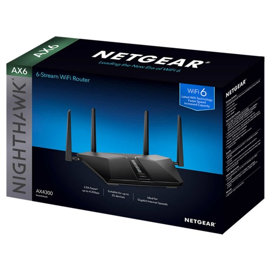  – Nighthawk RAX45-100NAS AX4300 Wi-Fi 6 Router