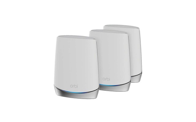 NETGEAR Orbi Whole Home Mesh WiFi 6 System with Advanced Cyber Security, 3-pack