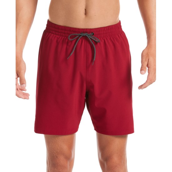  Men’s Essential Vital Quick-Dry 7″ Swim Trunks (Red, 2X-Large)