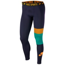 Nike Men’s Pro Sport Clash Colorblocked Compression Leggings, Blue, S