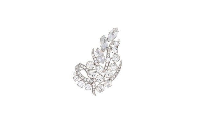  Cluster Leaf Pin, White
