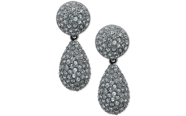  Pave Teardrop Earrings