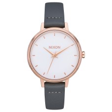 NIXON Medium Kensington Leather A1261 – Rose Gold/Gray