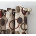  Celestial Geometric Print Grommet Curtain Panel (Red, 48″ x 84″)