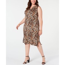 Ny Collection Women’s Size 1x Cheetah Pattern Sleeveless Tank Dress
