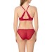 Women’s Beautifully Basic Lace Back Plunge Bra (Cerise, 36D)