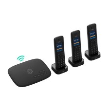 Ooma Telo Air 2 with HD3 Handset Home Phone Service (Model  TELOAIR23HD3)