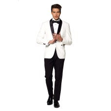 OppoSuits Men’s Pearly White Festive Tuxedo (White, 40 R)