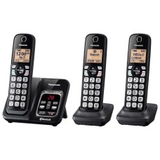 Panasonic KX-TG833 DECT 6.0 Bluetooth 3-Handset Phone Bundle Talking Caller ID in English & Spanish