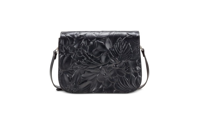  Floral Deboss Mondovi Crossbody (Black, One Size)