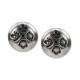  Floret Dome Stud Earrings (Gray)