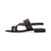  Women’s Fidella Sandals Toe Ring Design Spring Leather, Black, 7.5