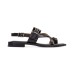  Women’s Fidella Sandals Toe Ring Design Spring Leather, Black, 8.5