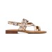  Women’s Fidella Sandals Toe Ring Design Spring Leather, White, 7