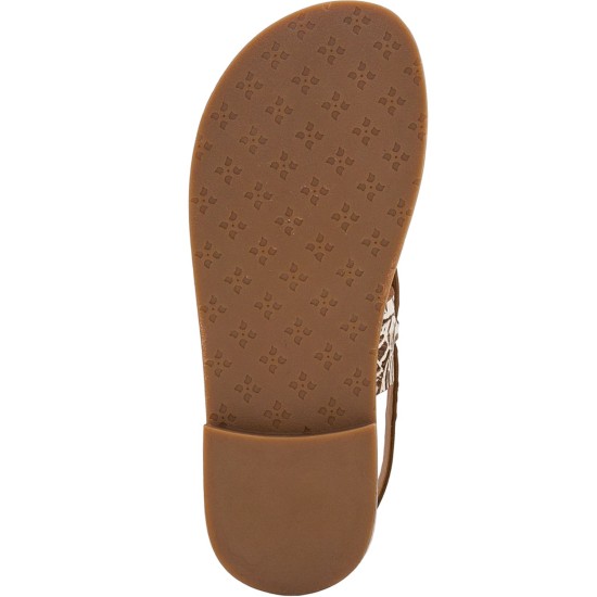  Women’s Fidella Sandals Toe Ring Design Spring Leather, White, 8.5