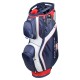 Pebble Beach Cart Bag, 14 Way Top, Full Length Dividers Golf Sports Home Outdoor, Red