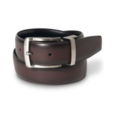 Perry Ellis Men’s Burnished Edge Belt (Brown, 34 Reg)