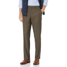Perry Ellis Men’s Classic Fit Stretch Nails Head Pants (Rain Drum)