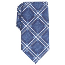 Perry Ellis Men’s Denner Classic Plaid Tie (Navy)