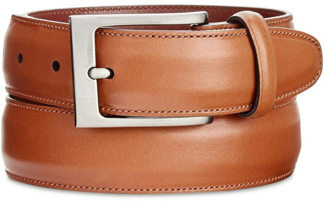  Men’s Dress Belt Silver 30 Leather Accessory (Brown 29-30)