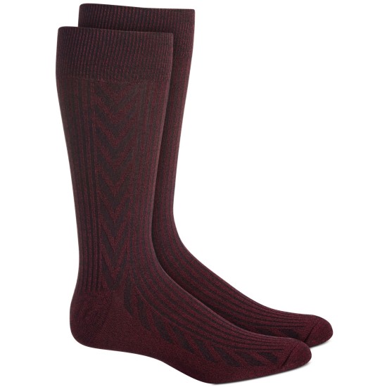  Mens Portfolio Luxury Features  Socks, Maroon, 7-12