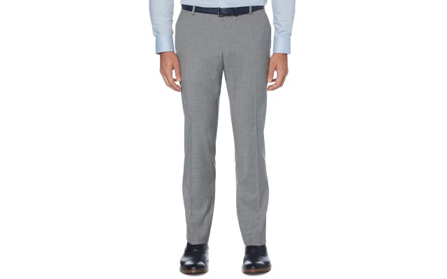  Men’s Portfolio Slim-Fit Stretch Check Dress Pants (Monument, 36×32)