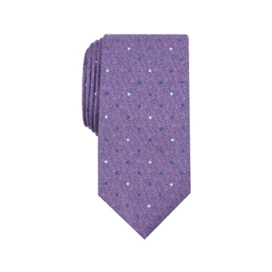 Men’s Saxon Classic Dot Tie Purple