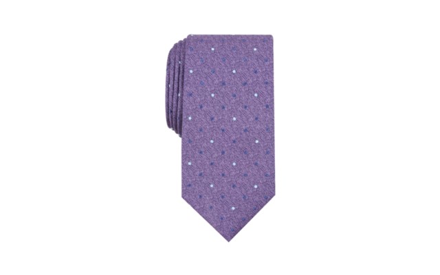  Men’s Saxon Classic Dot Tie Purple