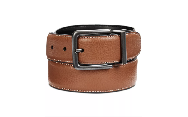  Men’s Tumbled Reversible Leather Belt
